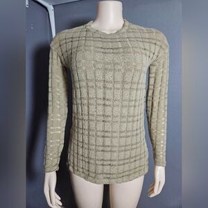 Zara Men's Textured Khaki Sweater